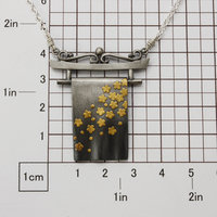 Japanese Kimono motif Keum Boo necklace