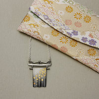 Japanese Kimono motif Keum Boo necklace