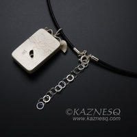(C) KAZNESQ: Japanese red patina Hido and Keum Boo pendant of akebi