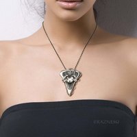 Handcrafted Sterling Silver Iris Pendant - Sculptural Botanical Art Necklace