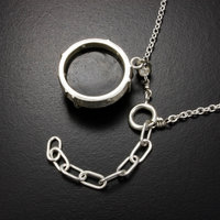 SOLD: Tribal design Chinese character"Accomplishment" silver pendant with a Hawk's Eye