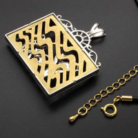 (C) KAZNESQ: Iris pendant featuring amethyst