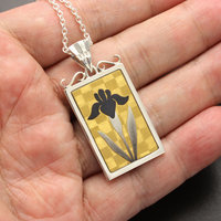 SOLD: Iris Keum Boo pendant of Shakudo on gold