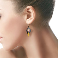 SOLD: Diamond shape Keum Boo pearl earrings