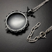 Sold: Cloud pattern Keum Boo round silver pendant