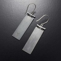 SOLD: Gold and silver strips Keum Boo earrings