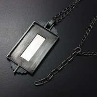 The moon and the leaves Keum Boo silver picture pendant