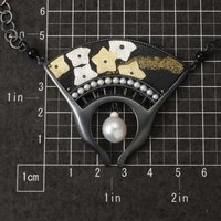 SOLD: Bellflower motif pendant with a baroque pearl