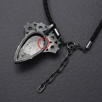 SOLD: Labradorite and garnets goth pendant II