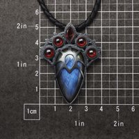 SOLD: Labradorite and garnets goth pendant II