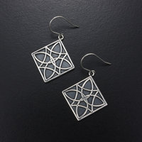Celtic earrings, silver earrings, oxidized silver earrings