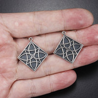 Celtic earrings, silver earrings, oxidized silver earrings