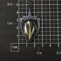 Sold: Rutilated quarts pendant, oxidized silver pendant necklace, Goth pendant necklace