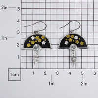 Shakudo earrings, Keum Boo earrings, silver earrings, Japanese art earrings of f