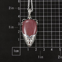 Sold: Pink stone pendant necklace, silver pendant necklace, openwork pendant necklace