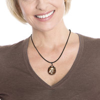 Keum Boo copper pendant, oxidized silver pendant, abstract line art pendant