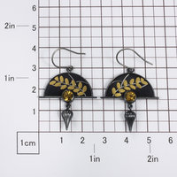 Shakudo earrings, Keum Boo earrings, oxidized silver earrings, Japanese art earr