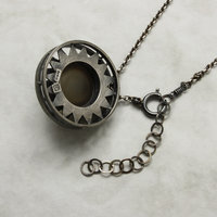 Art Deco style pendant necklace, brown quartz pendant necklace, cats eye jewelry