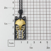 Art Deco style Keum Boo ginkgo necklace with akoya pearls