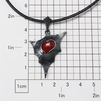 Red coral heart pendant of Goth and Steampunk image