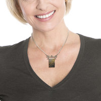 Japanese Kimono motif Keum Boo necklace