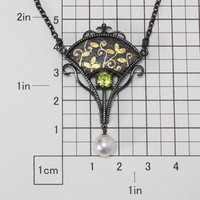 Gold inlay and Keum Boo necklace with Shakudo patinaed by Iroage