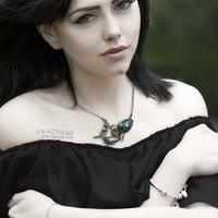 Labradorite thistle motif oxidized silver necklace, nature inspired Goth necklac