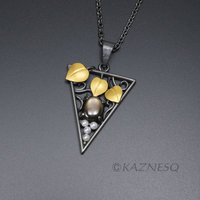(C) KAZNESQ: Keum Boo star sapphire Art Noiveau necklace