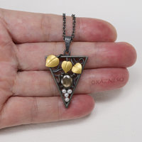 (C) KAZNESQ: Keum Boo star sapphire Art Noiveau necklace