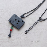 SOLD: Japanese aesthetic : Gold Keum Boo Plum Blossoms Art Oxidized Silver Pendant