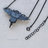 Rainbow Quartz Angel Wings Necklace – Sterling Silver Handmade Pendant