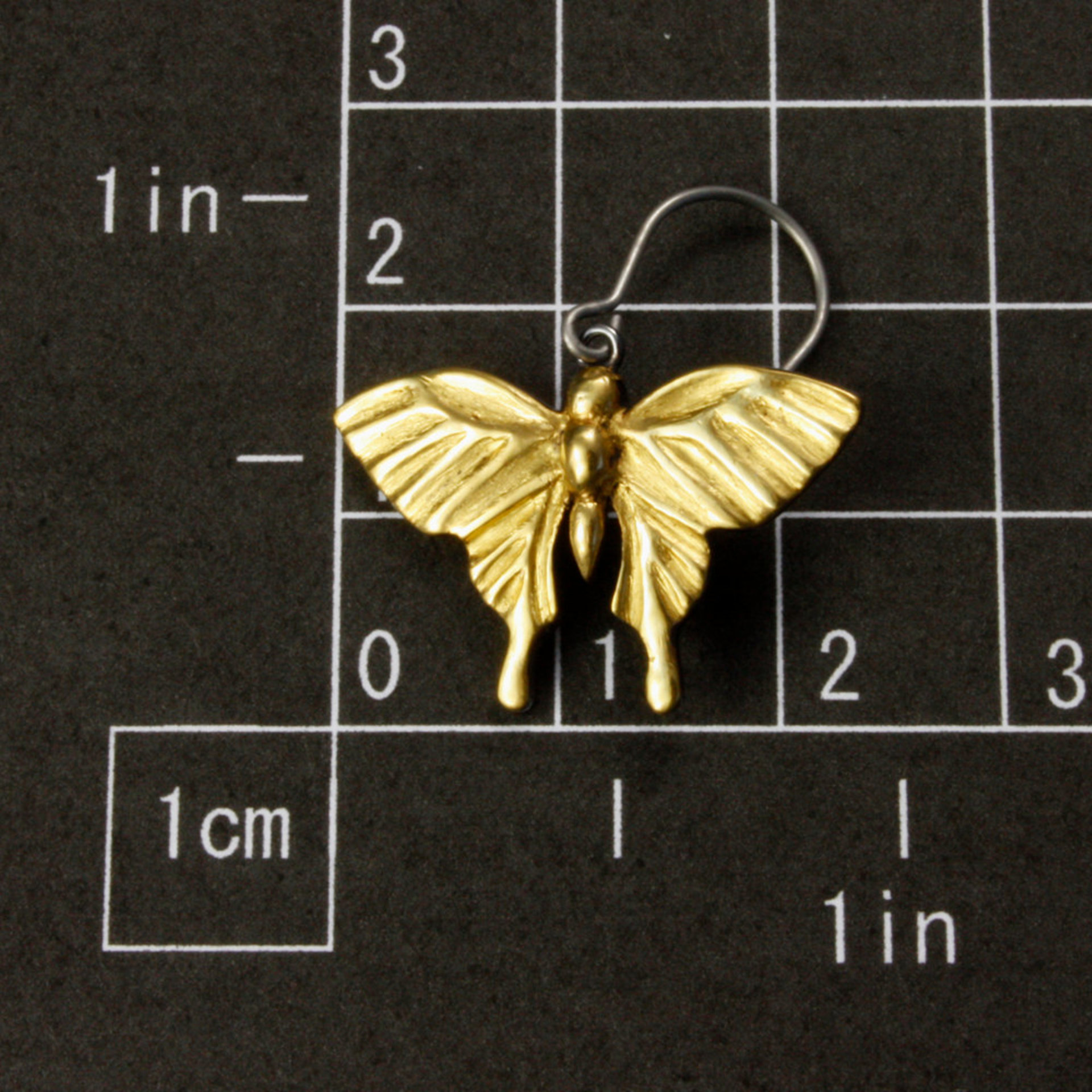 Sold: Fine gold Keum Boo silver butterfly earrings