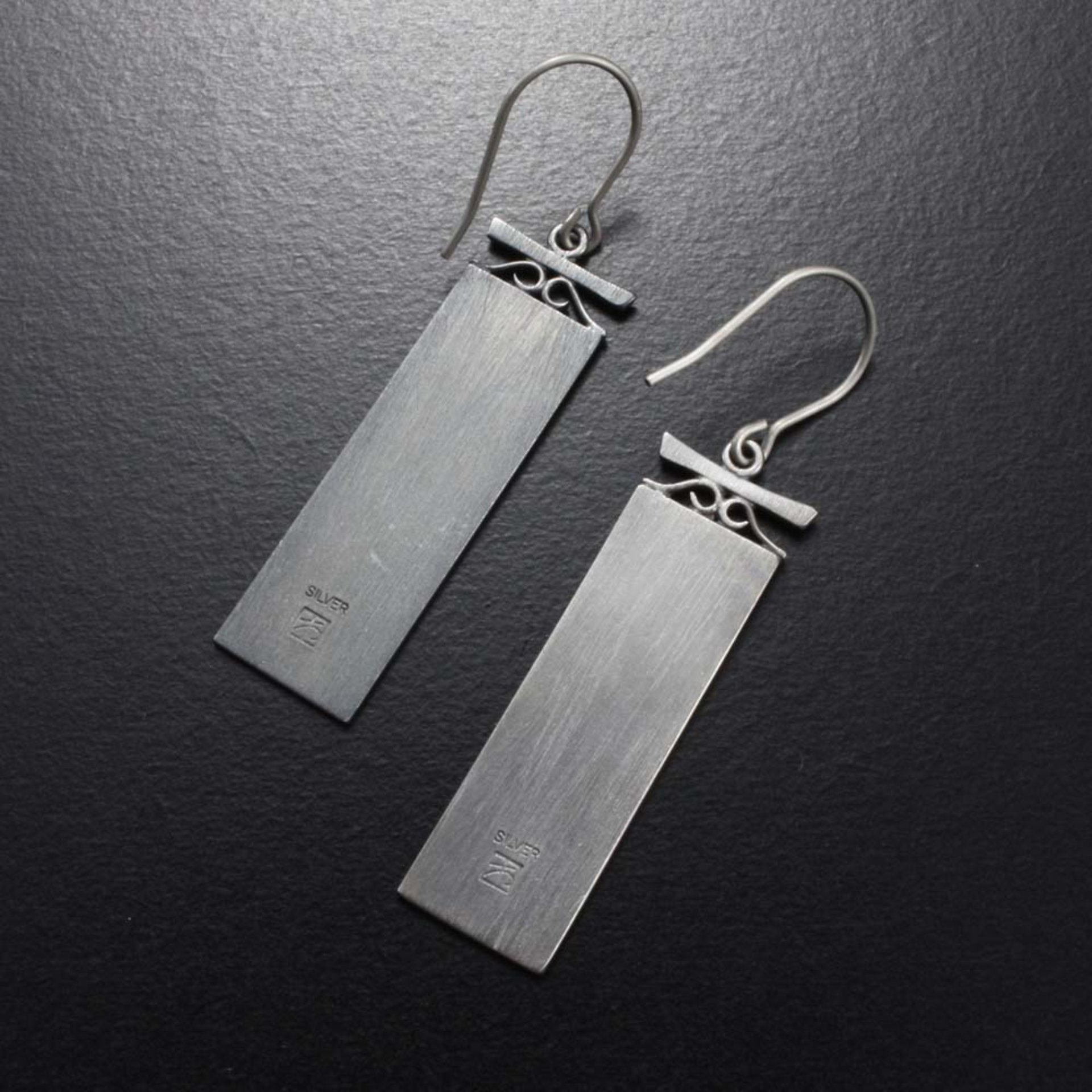 SOLD: Gold and silver strips Keum Boo earrings