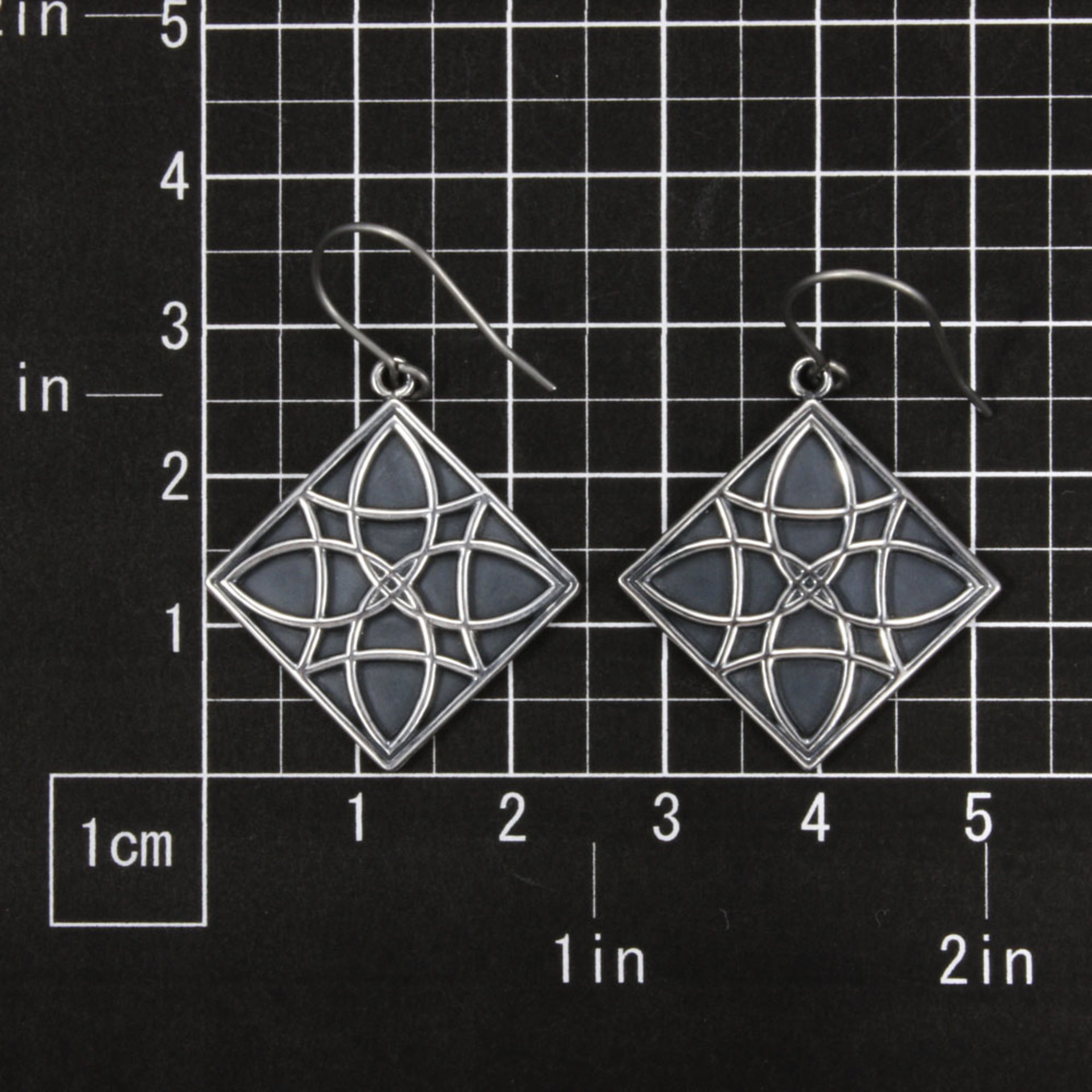 Sold Celtic earrings, silver earrings, oxidized silver earrings