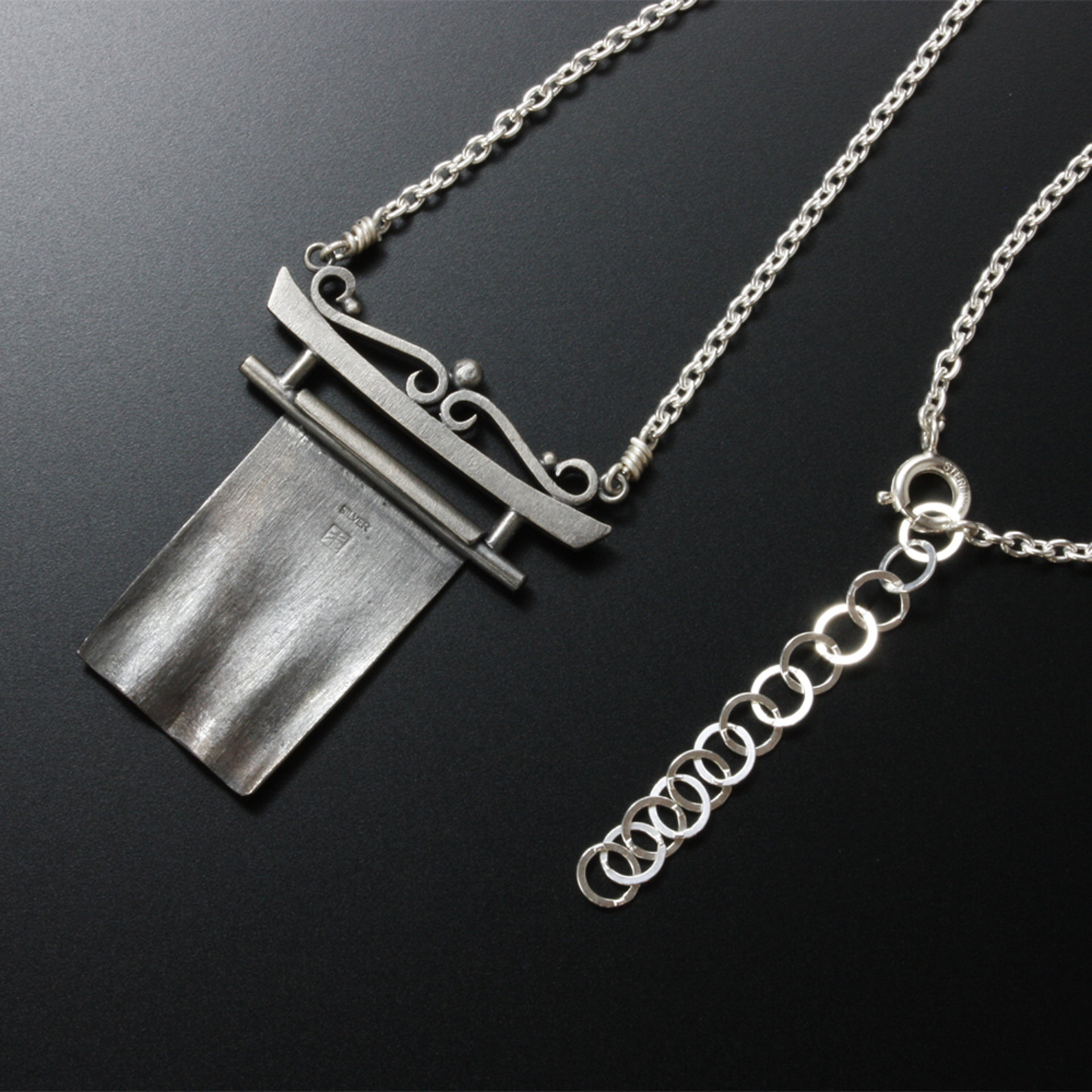 Japanese Kimono motif Keum Boo necklace