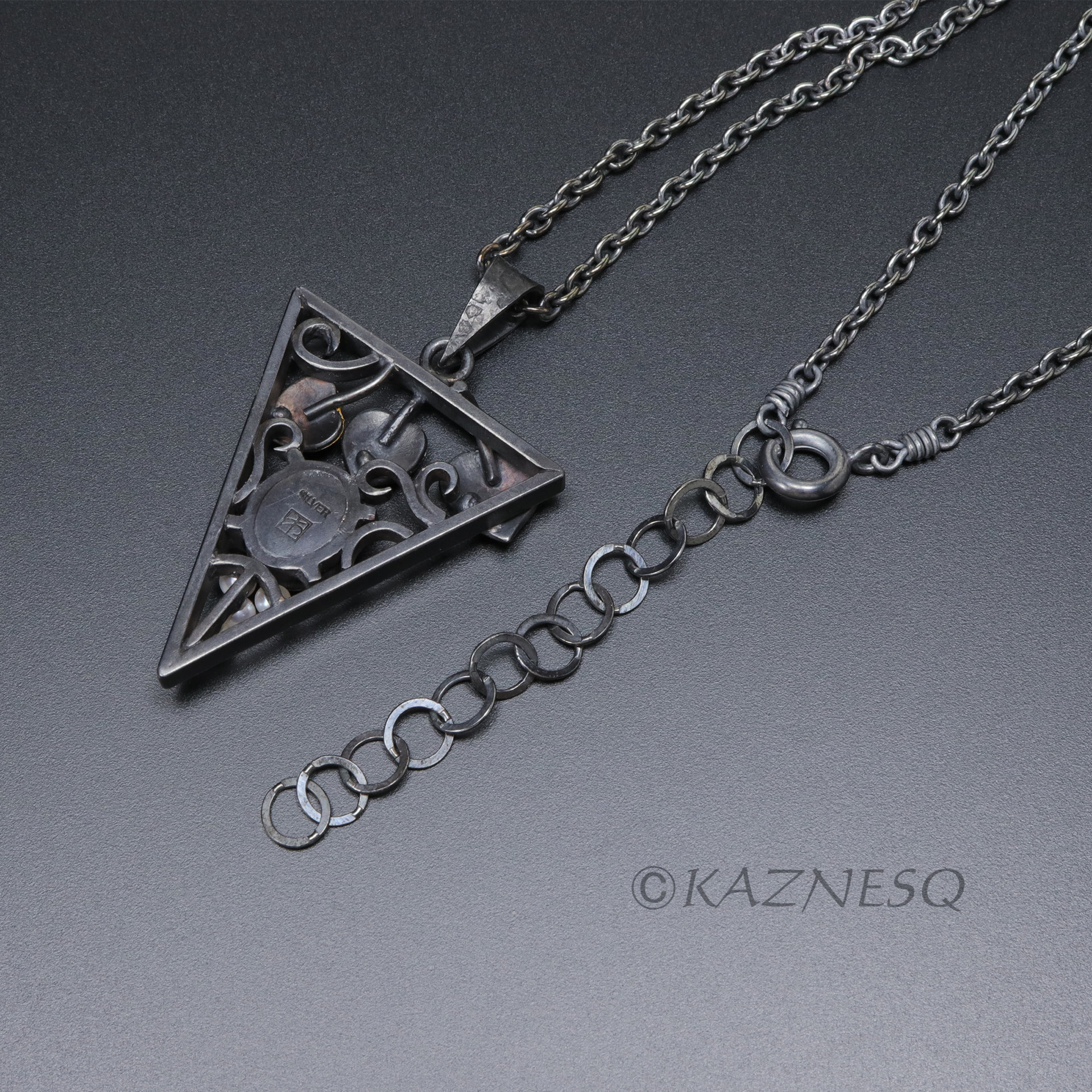 (C) KAZNESQ: Keum Boo star sapphire Art Noiveau necklace