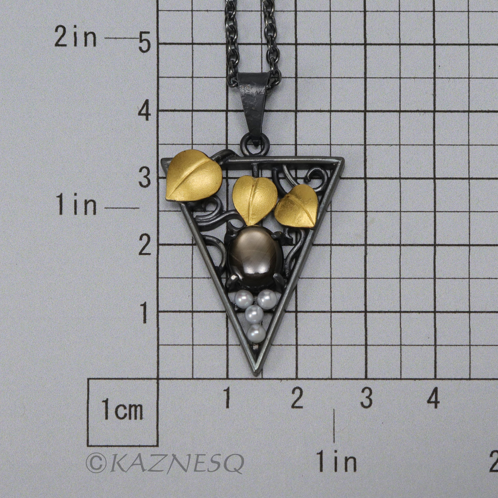 (C) KAZNESQ: Keum Boo star sapphire Art Noiveau necklace